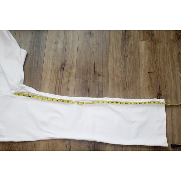 Slim Flare White Sailor Pants with Gold Button Detail Women’s Size 6 - Picture 7 of 7